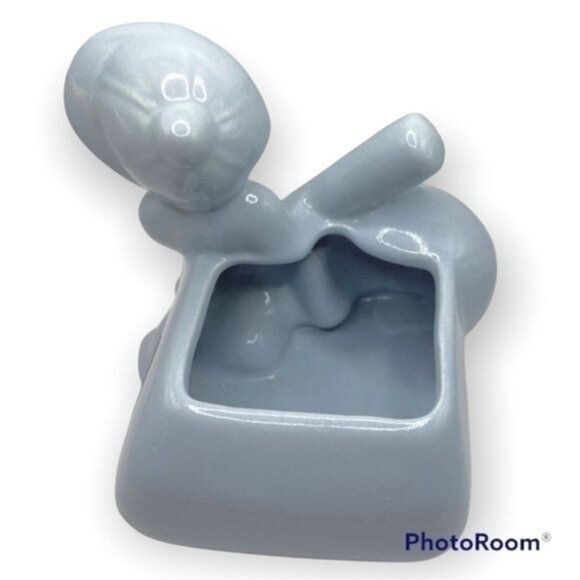 Vintage Haeger Blue Baseball Boy Pottery Planter 50s - Picture 9 of 9